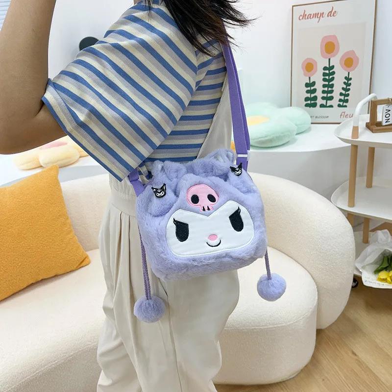 Kawaii sanrio Túi Xách tote Đeo Vai Nhồi Bông Dễ Thương Làm Quà Giáng Sinh Cho Bạn Gái