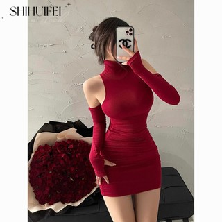SHIHUIFEI Chic váy nữ Đầm Body Cho thời váy Xu hướng Korean Stylish Thể thao WLQ23C00FR 48Z231201