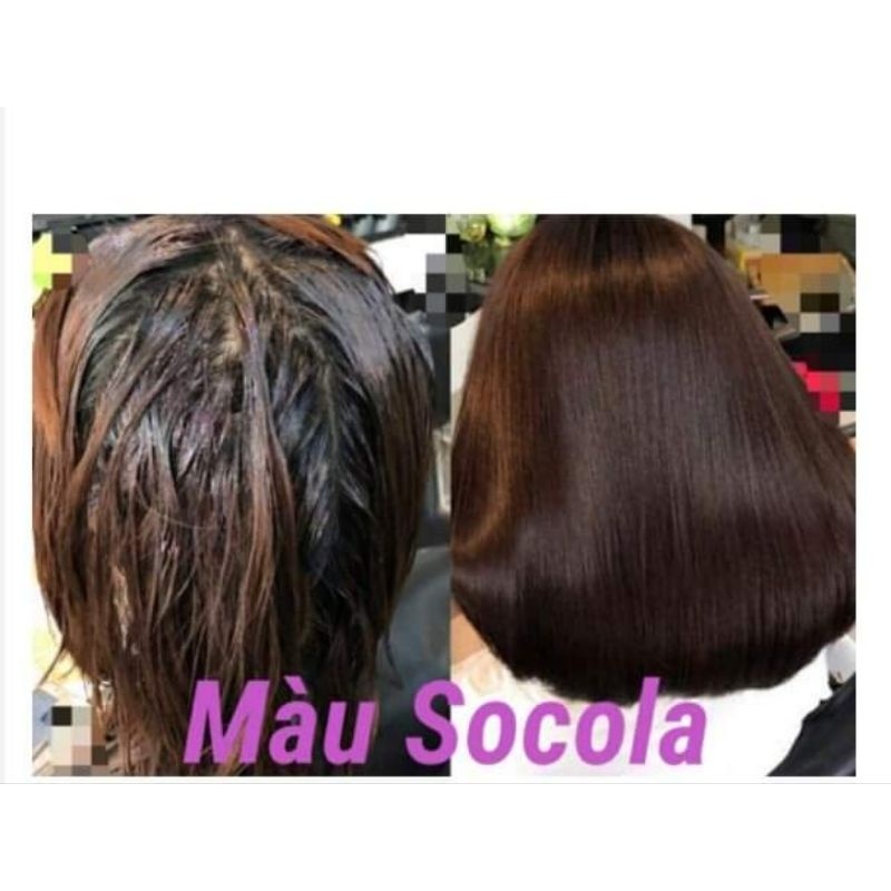 Nhuộm nâu socola phủ bạc Helida ăn bạc 500mlx2