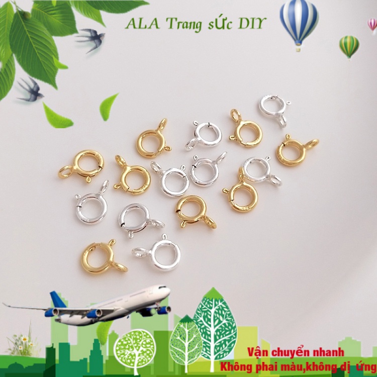 💖Trang sức DIY phụ kiện💖Khóa Bạc S925 Mạ Vàng 14K Làm Đồ Trang Sức Thủ Công DIY【Khóa kết nối/ cái nút】