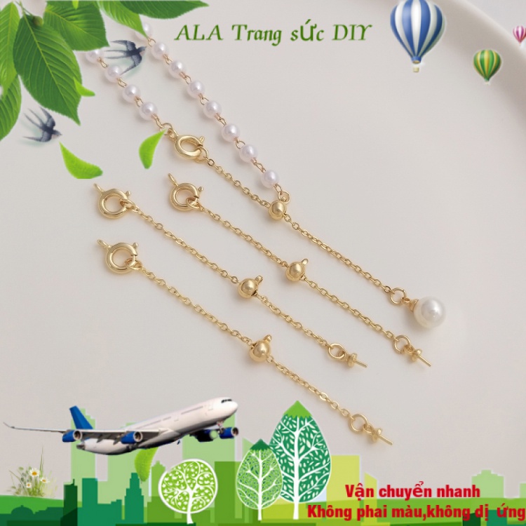 💖Trang sức DIY phụ kiện💖Lò Xo Nối Dài Dây Chuyền Mạ Vàng 14K Nhiều Màu Sắc Tùy Chỉnh Tiện Dụng DIY