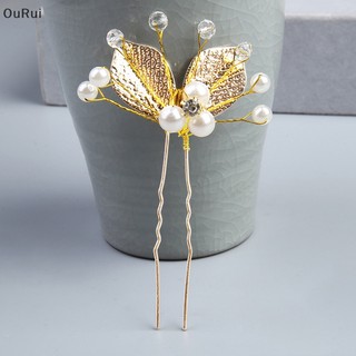 Phụ Kiện Cài Tóc Hình Chiếc Lá Đính Pha Lê handmade