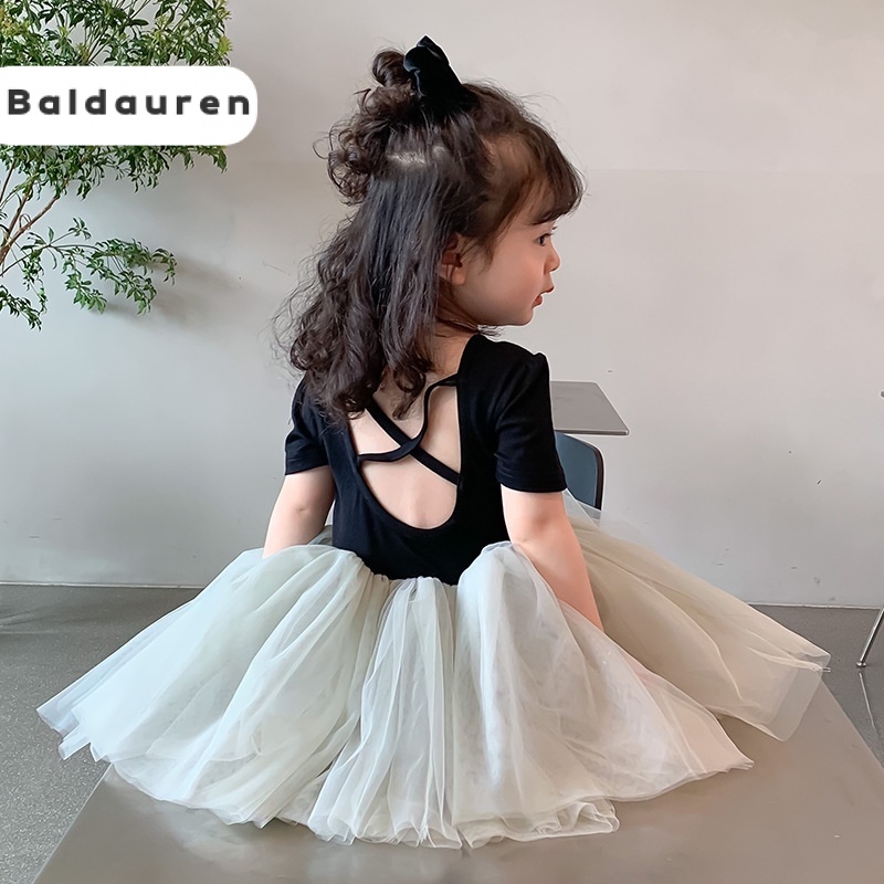 Đầm bé gái BALDAUREN P98Q07D 34Z230826 thắt nơ phong cách công chúa đơn giản thời trang