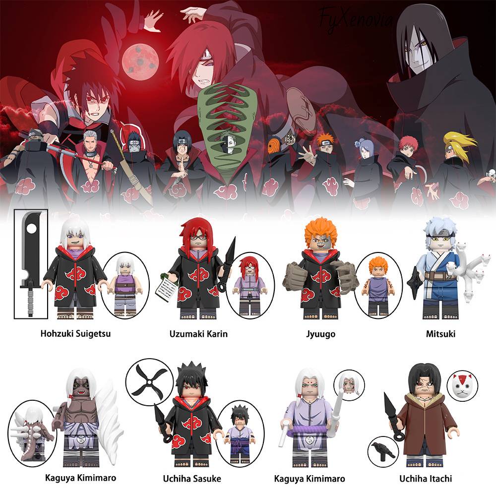 Loye Bộ 8 Mô Hình Nhân Vật sasuke itachi karin Jyugo mitsuki Trong naruto