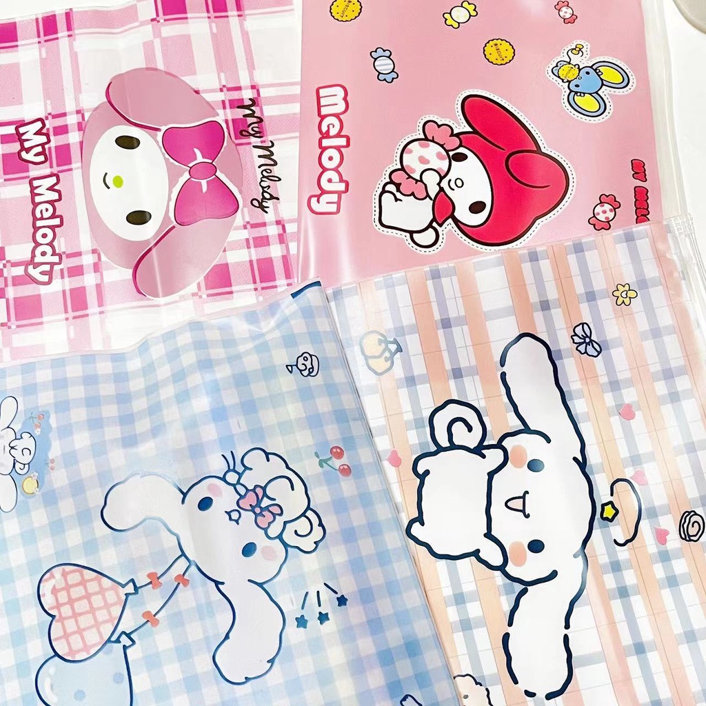 Túi Zip Cute, Túi Đựng Bút Dễ Thương Nhựa PE Dẻo Chống Nước Kích Thước A5