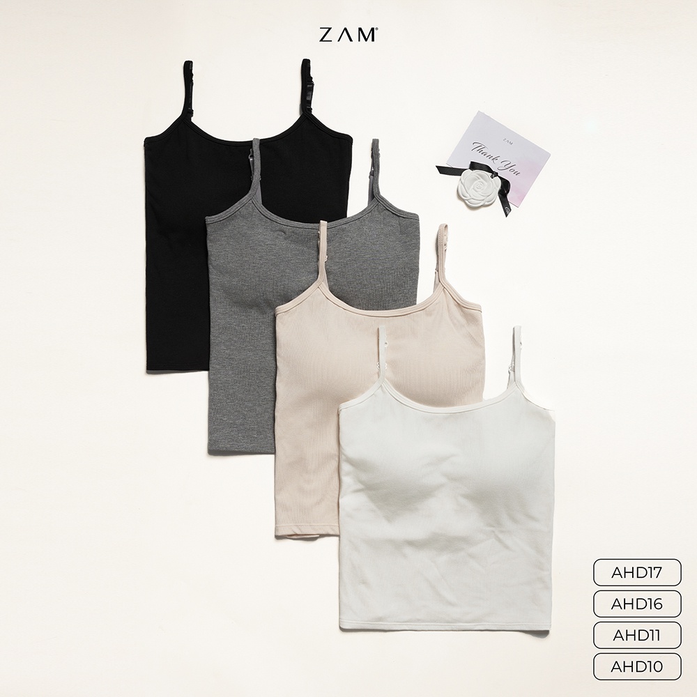 ÁO HAI DÂY ZAM - AHD1- ÁO HAI DÂY COTTON SẴN MÚT