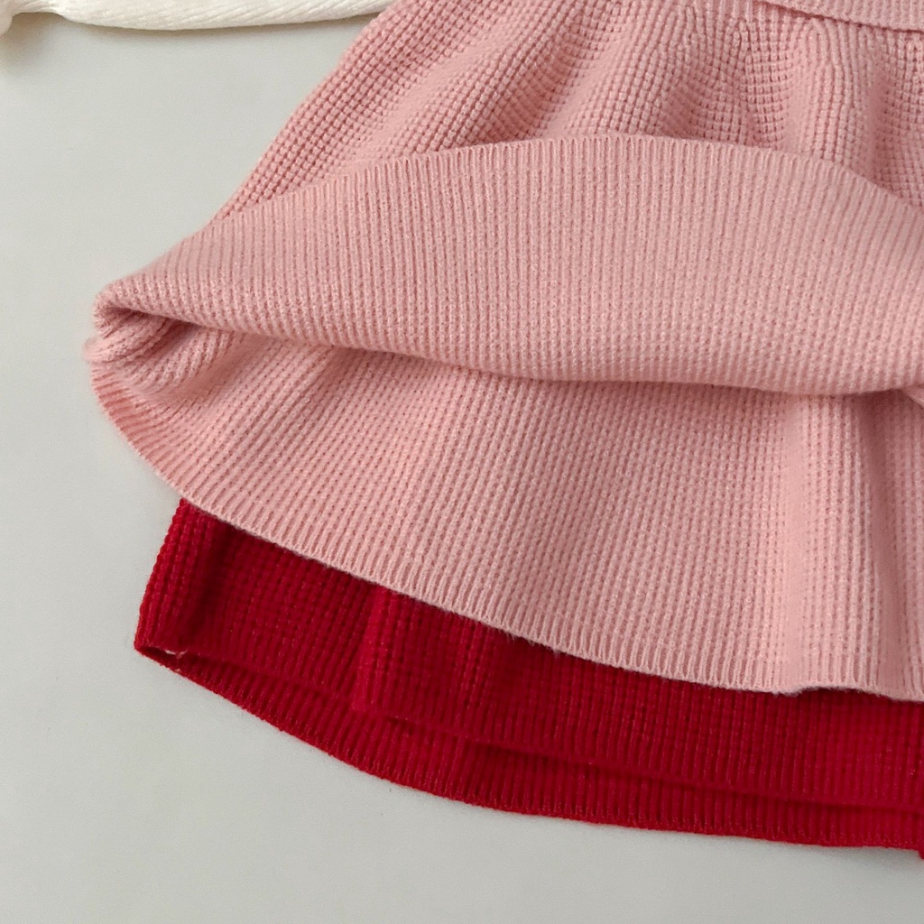 VÁY LEN DÁNG XÒE TRÙM VAI ĐÍNH HOA XINH XẮN CHO BÉ- HÀNG QCCC