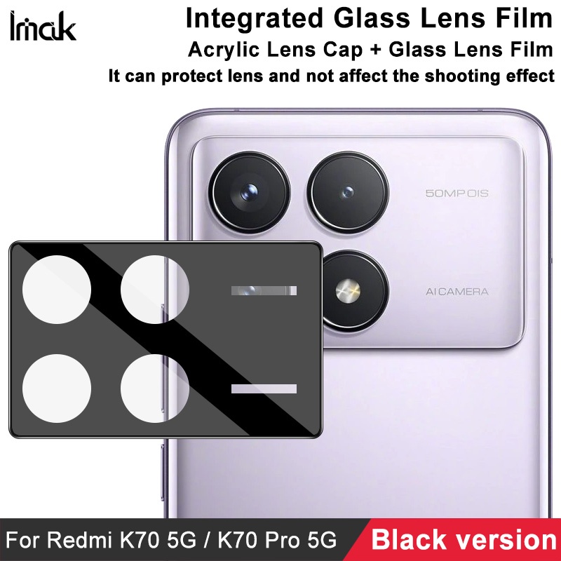 Imak Kính Cường Lực Bảo Vệ camera Cho redmi k70 pro k70e 5g hd redmik70 5g
