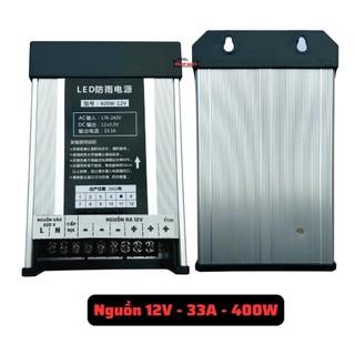Nguồn 12V 33A dùng được ngoài trời, công suất 400W, vỏ nhôm, có quạt tản