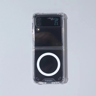 Bao Da Điện Thoại Nắp Gập Từ Tính Bằng pc Cứng Trong Suốt Cho samsung galaxy z flip 4 z flip 3 4 z Ốp