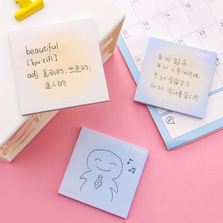 Giấy dán ghi chú, Giấy note vuông màu loang đơn giản sang trọng tiện dụng