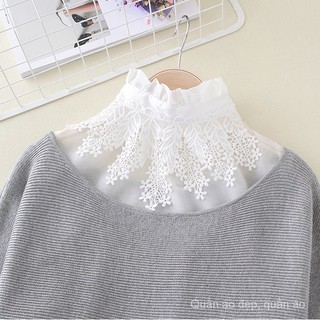 Cổ Áo Sơ Mi Giả Cổ Đứng Xếp Ly Viền Cổ Áo Sơ Mi Giả Kiểu Mới Dễ Phối Đồ Trang Trí Cho Nữ