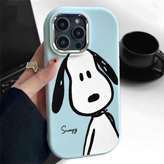 Ốp Điện Thoại Viền Kim Loại In Hình Snoopy Cho iPhone 15promax / 14 / 1311 / xs / xr 15 / 14ProMax 13 12 / 11