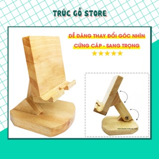 Giá đỡ điện thoại, kệ để điện thoại bằng gỗ để bàn dễ dàng thay đổi góc nhìn, gấp gọn tiện lợi
