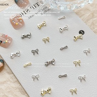 Set 10 Phụ Kiện Trang Trí Móng Tay 3D Hình Nơ Xinh Xắn Charms