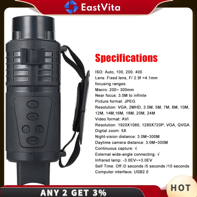 Ống Nhòm Hồng Ngoại R17 5x 3 Chế Độ Kỹ Thuật Số Hỗ Trợ Tầm Nhìn Ban Đêm | BigBuy360 - bigbuy360.vn