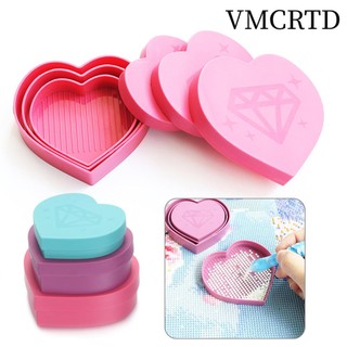 VMCRTD Đựng Hạt Đá Bằng Nhựa Hình Trái Tim Cỡ Lớn Tiện Dụng