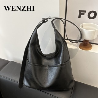 WENZHI túi xách nữ tote công sở văn phòng to đeo vai đi học đi làm 2024NEW Thời trang Phong Cách Hàn Quốc INS Fashion GTT2410IV6 3Z240118