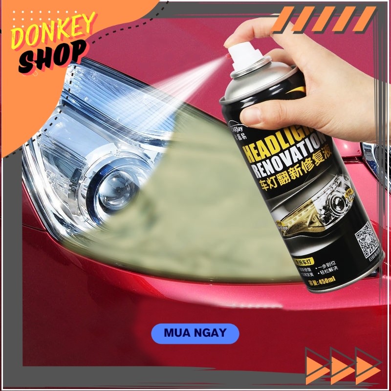 Dung Dịch Đánh Bóng, Làm Sạch Ố Vàng, Làm Mới Đèn Pha Ô Tô 130ml DONKEY99