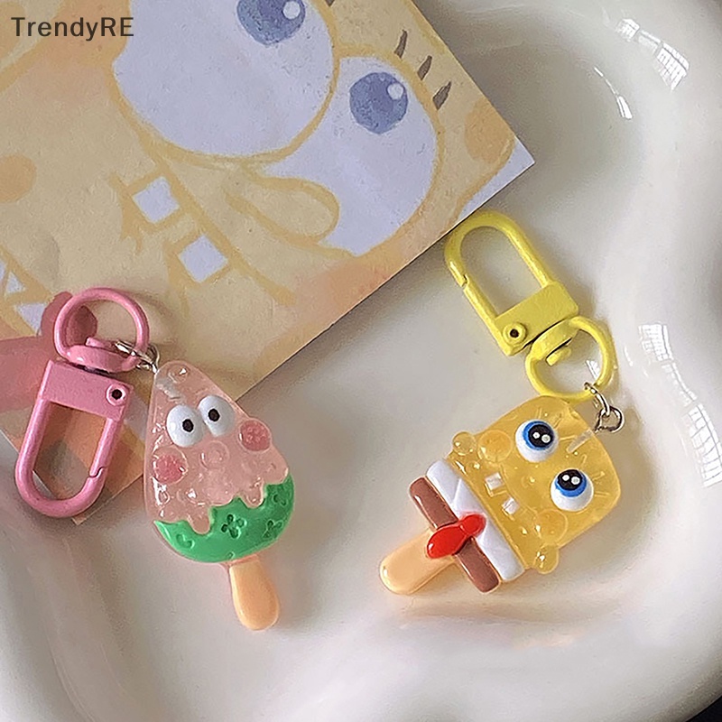 Móc Khóa Hình spongebob / Kem / Trái Tim / Hoạt Hình Thời Trang Mùa Hè Cho Học Sinh