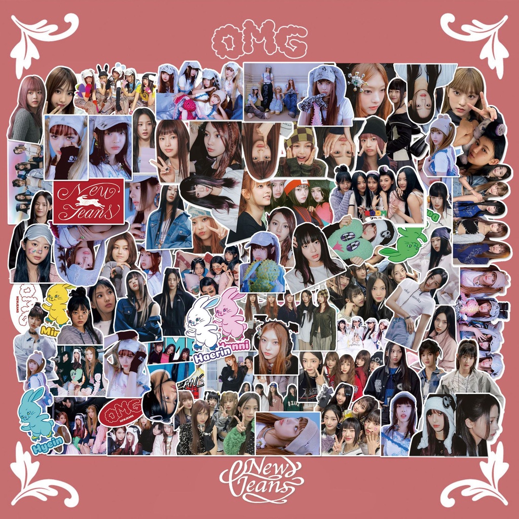 Sticker Dán Trang Trí Hình kpop newjeans omg