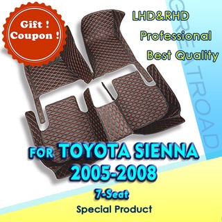 Thảm Lót Sàn Ô Tô Cho Xe Toyota Sienna (Bảy Ghế) 2005 2006 2007 2008 Tùy Chỉnh Tự Động Miếng Lót Chân Ô Tô Thảm Bao Phụ Kiện