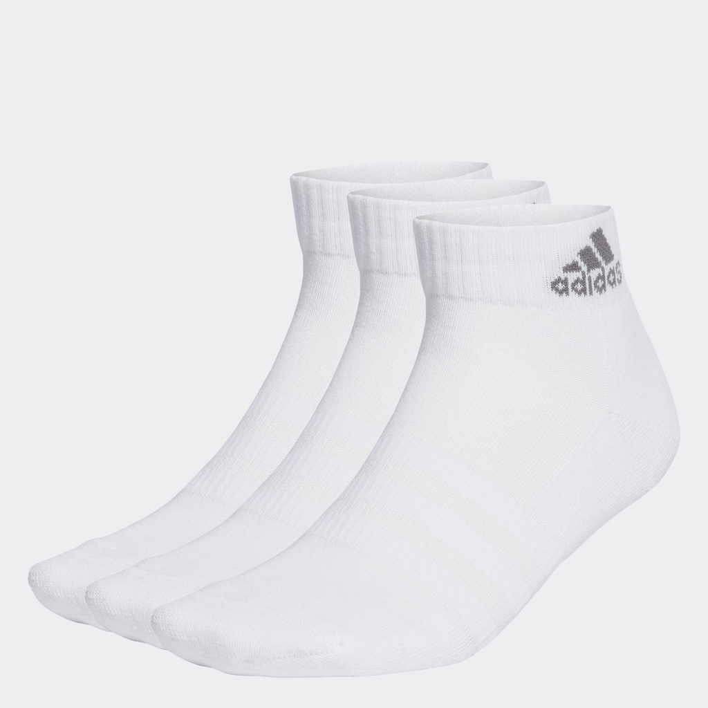adidas Phong cách sống Bộ 3 Đôi Tất Thể Thao Cổ Ngắn Có Đệm Unisex trắng IA3946
