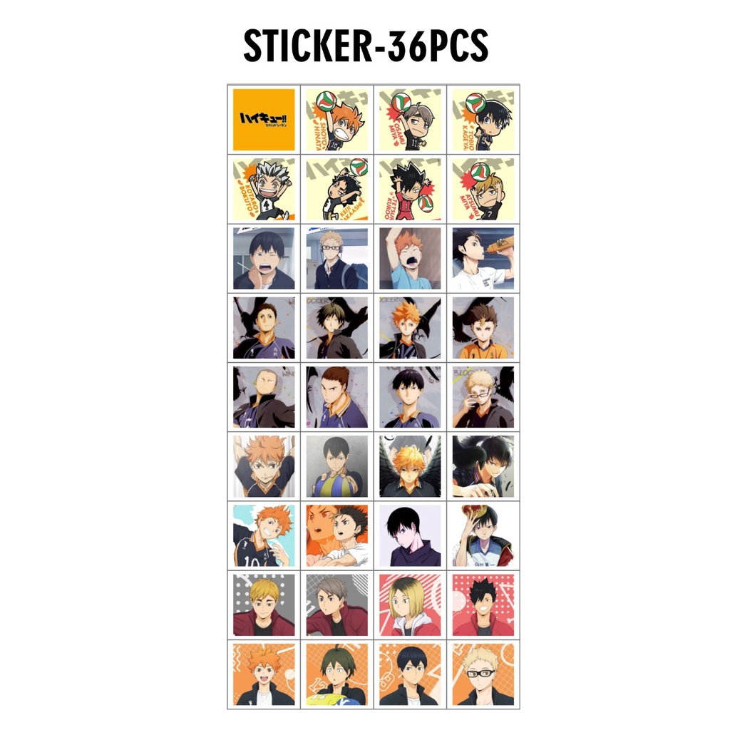 Haikyuu!! Lomo Card Double Sided Photocard Sticker 96pcs/box
