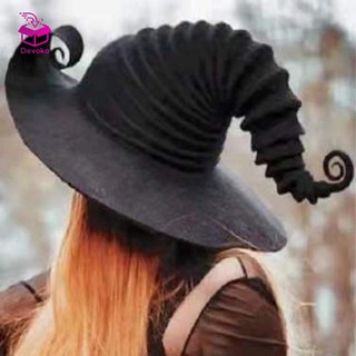 Mũ phù thủy nữ Halloween Mũ rộng vành đen Mũ hiện đại