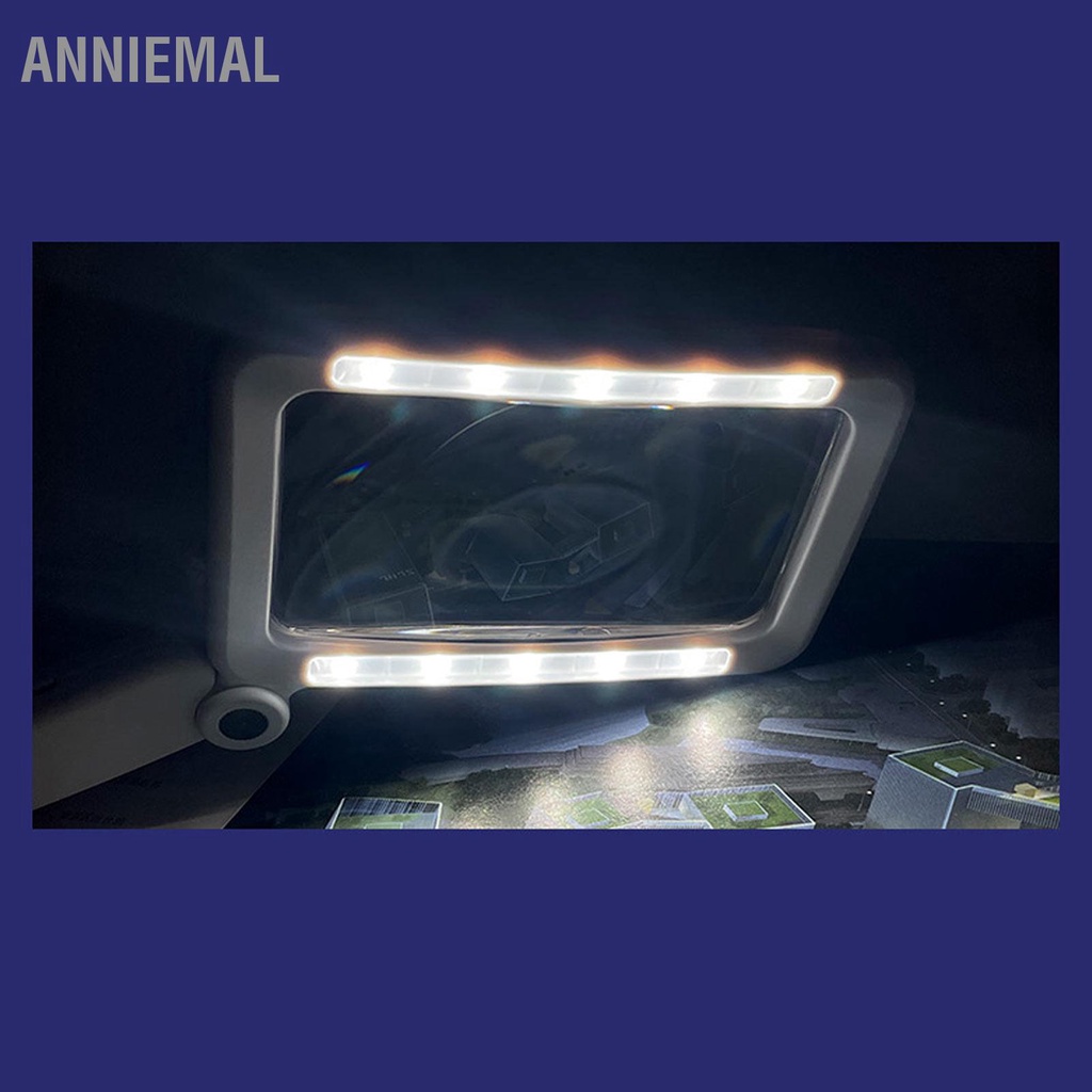 ANNIEMAL Kính lúp đọc sách cầm tay 4X với 10 đèn LED Giảm mỏi mắt gấp tiêu cự 250mm