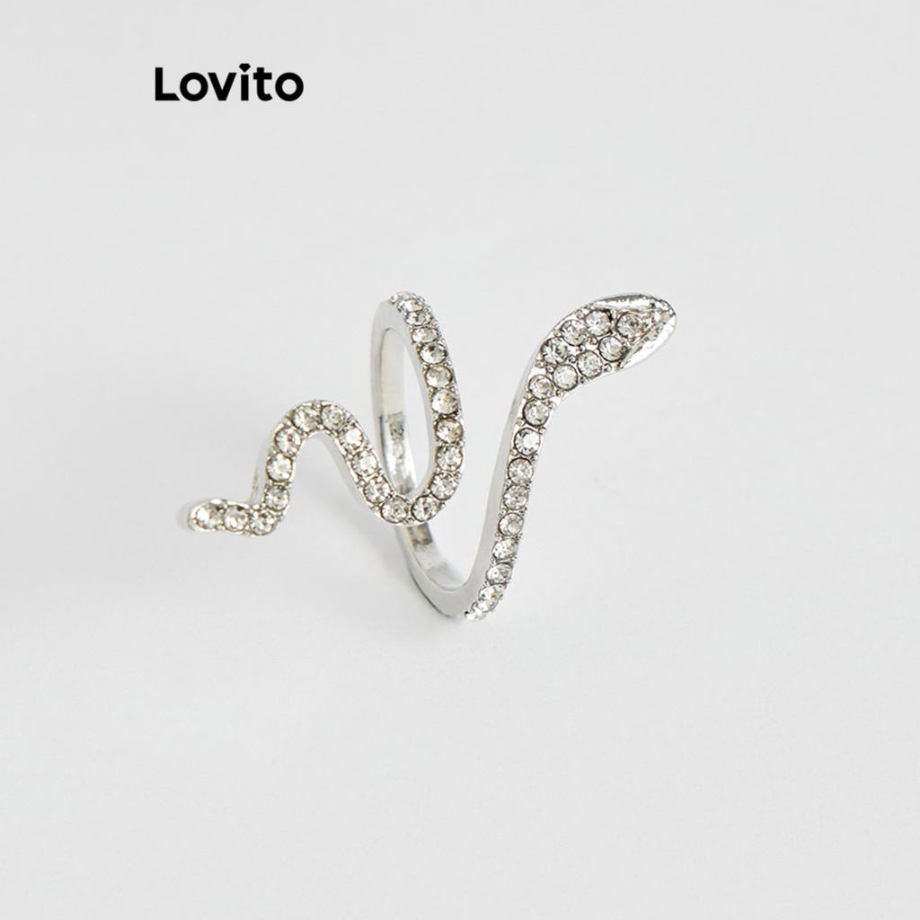 Nhẫn Lovito kim loại màu trơn thường ngày cho nữ L63AD036