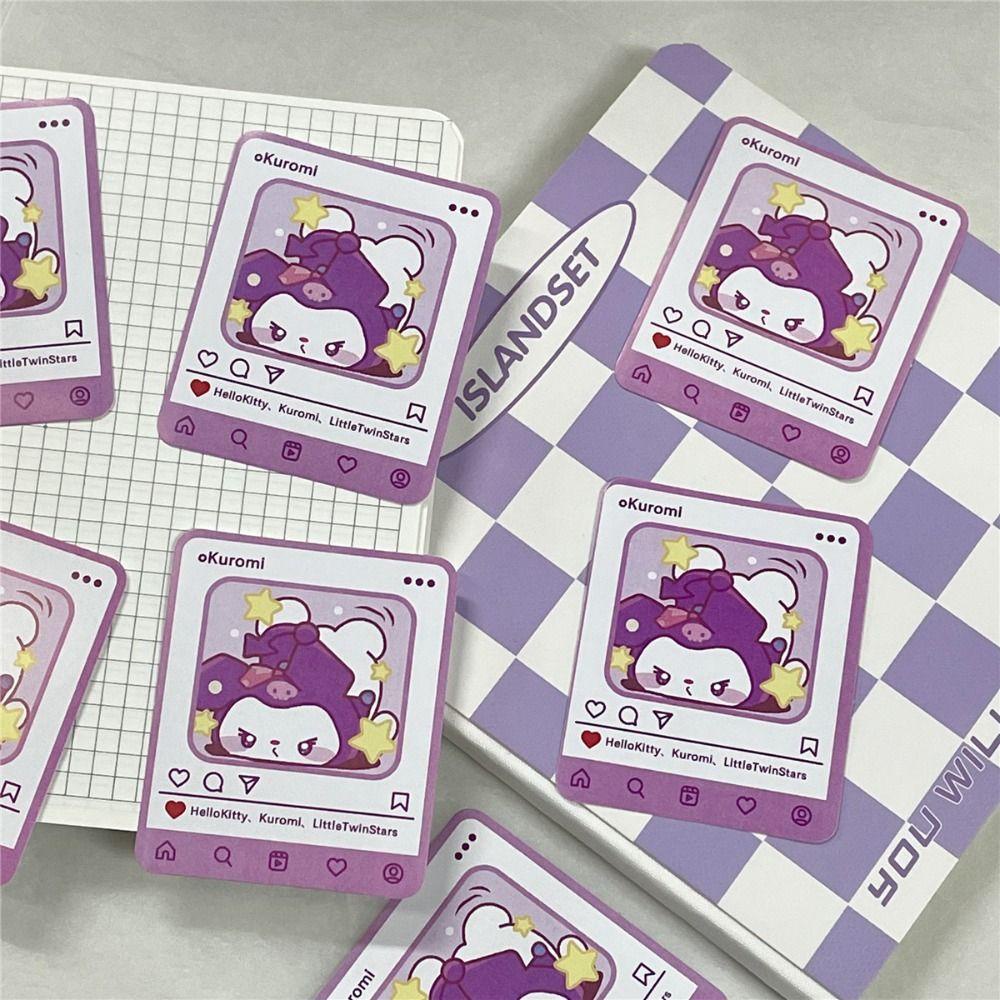 Bộ 20 Miếng Dán Hoạt Hình kuromi cinnamoroll kuromi Trang Trí Thủ Công diy