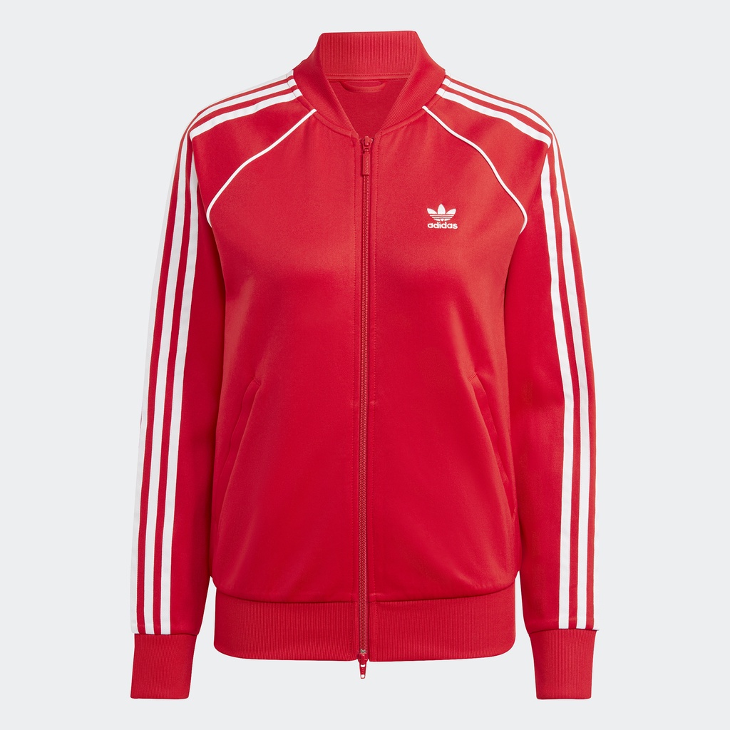 adidas Phong cách sống Áo Track Jacket SST Classics Adicolor Nữ Đỏ IB5913