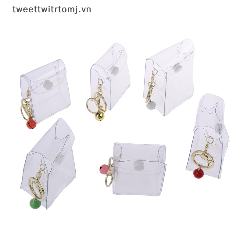 Túi Đựng Tiền Xu / Chìa Khóa / Son Môi mini Trong Suốt Hình Búp Bê tomj