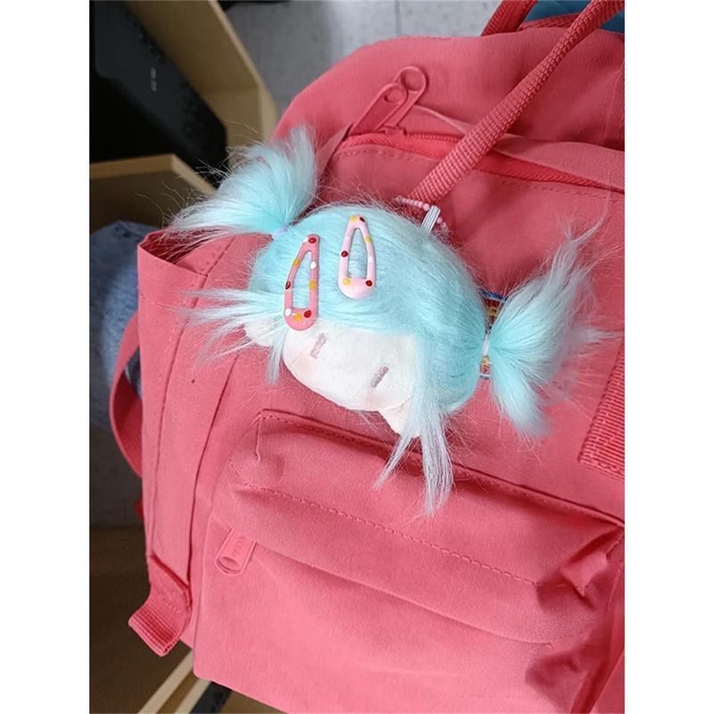 Móc khóa búp bê hoạt hình dễ thương Đầu tròn bằng bông chiên Mặt dây chuyền búp bê sang trọng Quà tặng sinh nhật cho nữ top11.vn