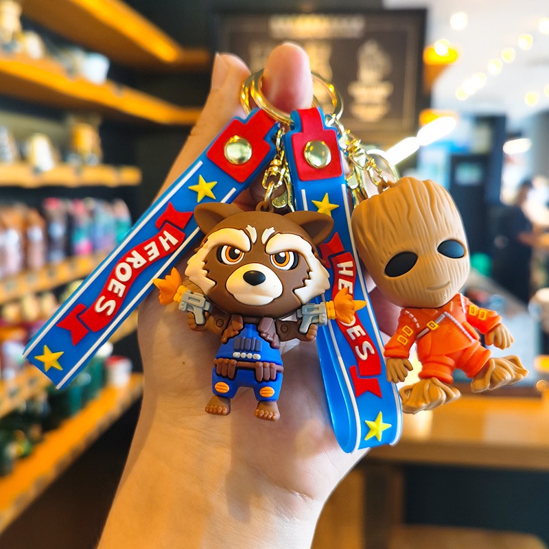 Hoạt Hình Móc Khóa Silicon Hình Siêu Anh Hùng