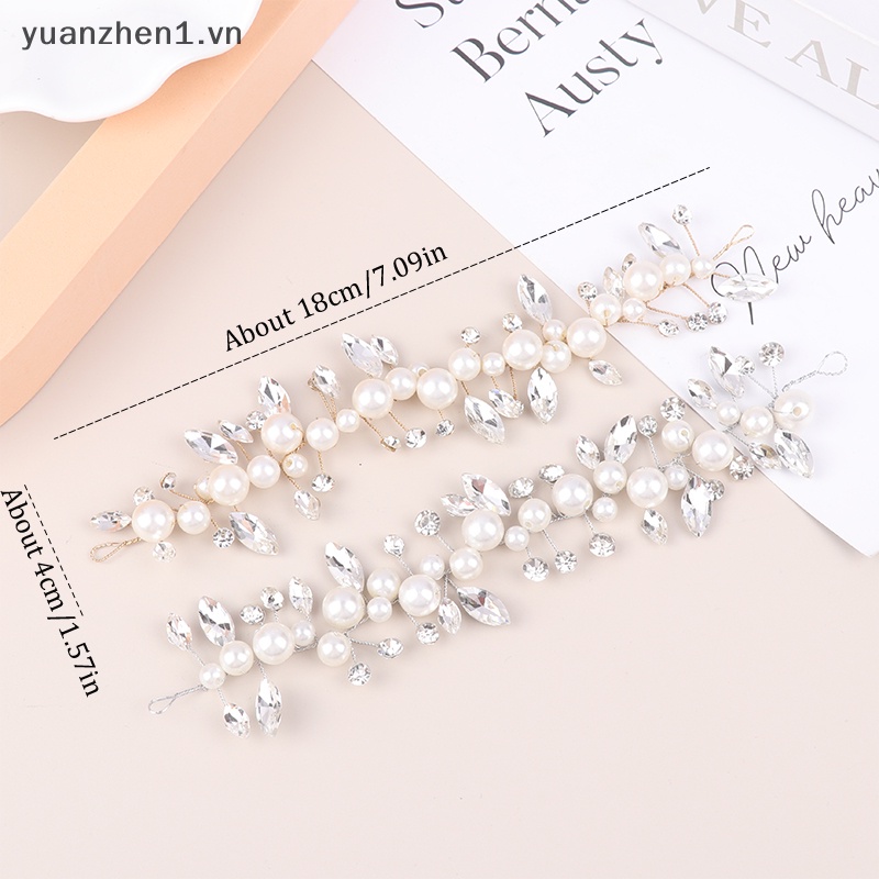 Băng Đô Cài Tóc Đính Ngọc Trai Sang Trọng Cho Cô Dâu