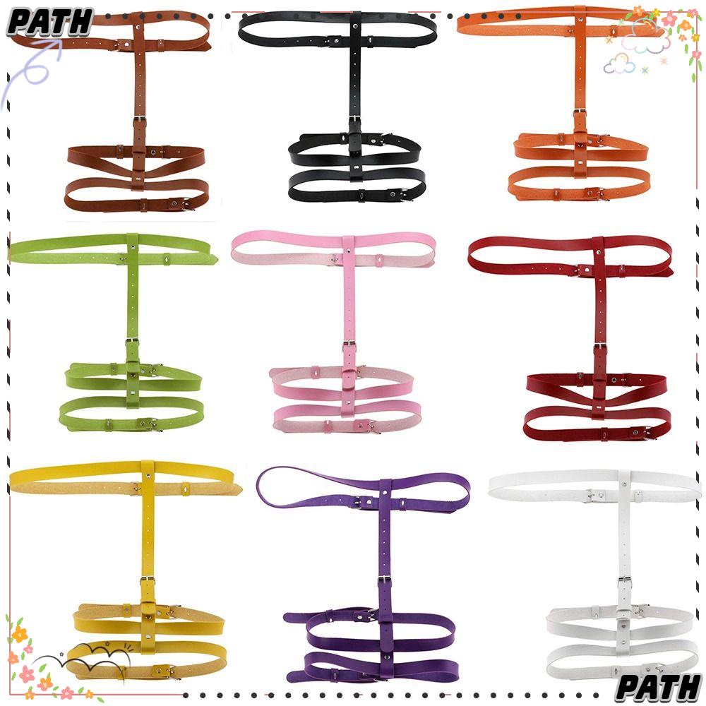 PATH Đai Nịt Bít Tất Bằng Da Pu Phong Cách Gothic Quyến Rũ Dành Cho Nữ
