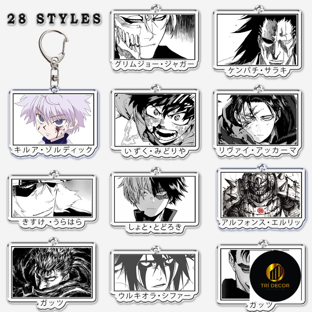 Móc Khóa Levia Killua Zoldyck Bakugou Bleach Berserk Phụ Kiện Mặt Dây Chuyền Chìa Khóa