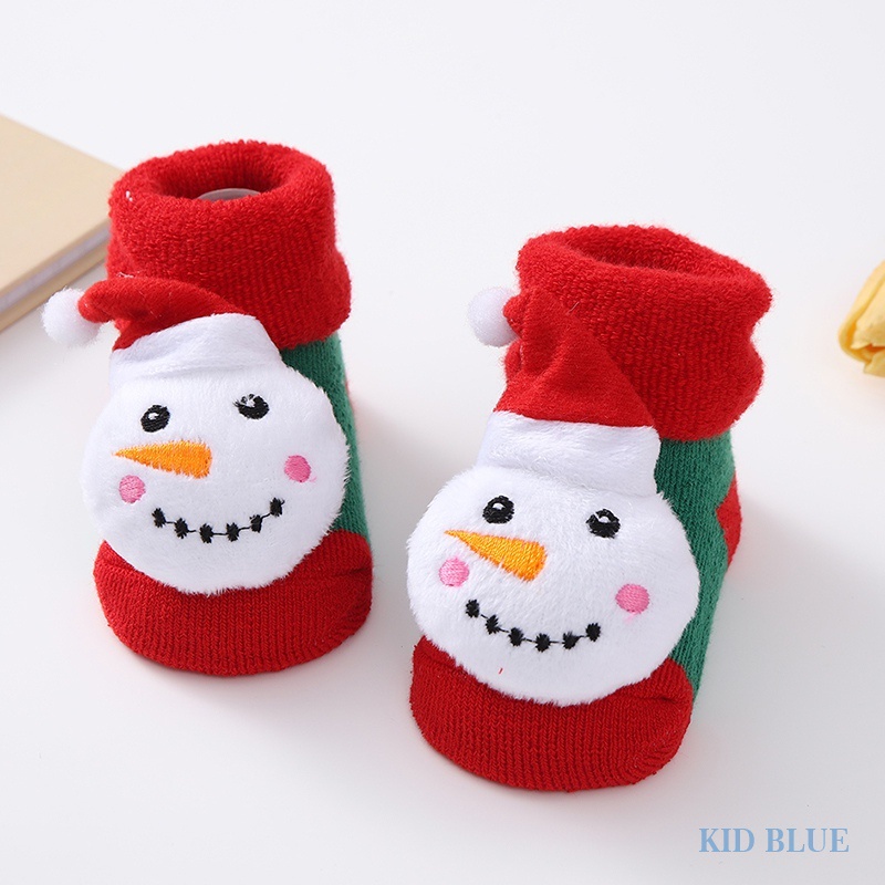 Vớ cotton Mềm Thân Thiện Với Da Họa Tiết Giáng Sinh Dễ Thương Thoải Mái Cho Trẻ Em