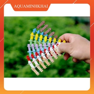Mô hình hàng rào nhiều màu sắc trang trí terrarium, tiểu cảnh sen đá