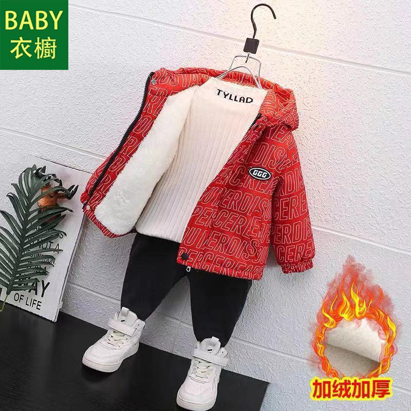 Áo Khoác cotton Lót Lông Cừu Dày Dặn Phong Cách Thời Trang Thu Đông Mới 2023 Cho Bé Trai