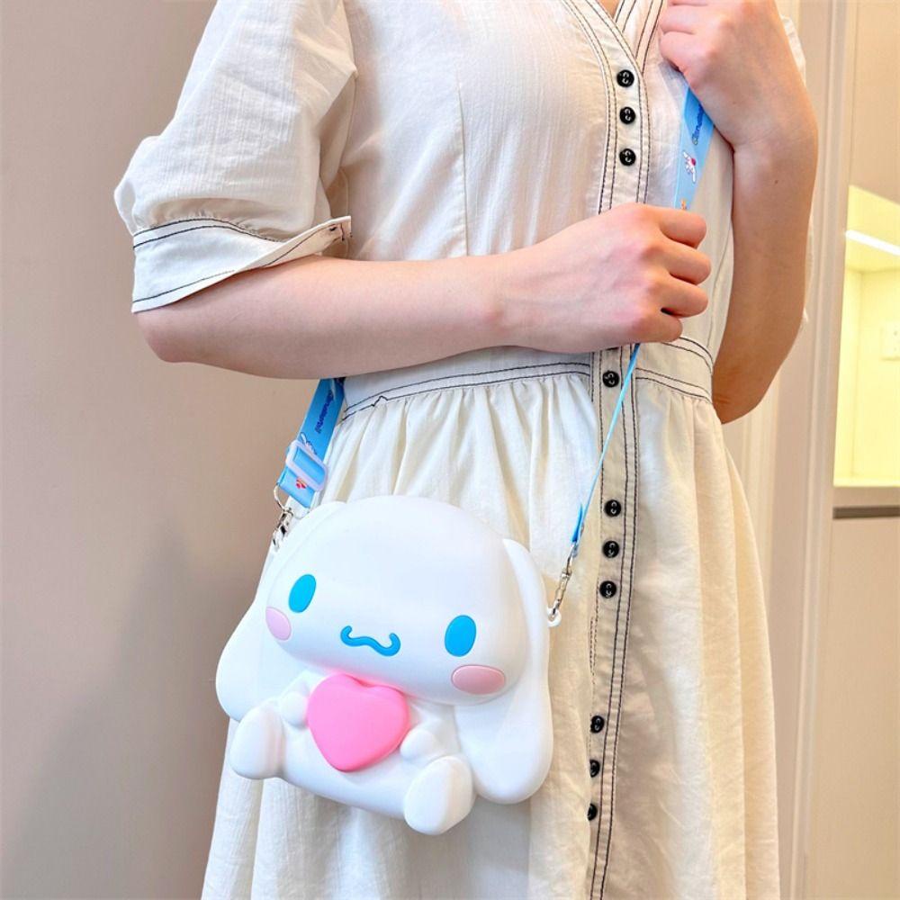 Shanhai cinnamoroll Túi Đeo Chéo Vai Bằng Silicon Chống Thấm Nước Có Thể Điều Chỉnh Họa Tiết Hoạt Hình