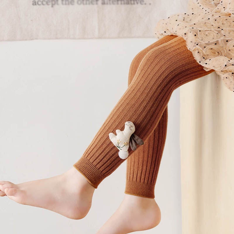 Bobora Vớ Giữ Ấm Màu Trơn Hình Thỏ Dễ Thương Cho Bé Gái