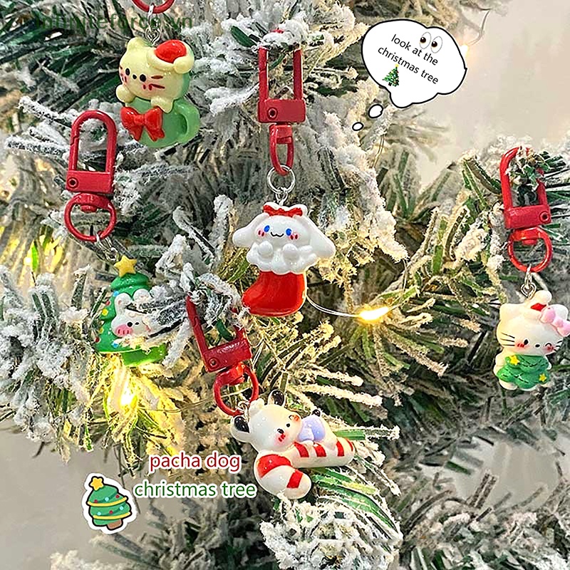 SANRIO  Móc Khóa Hình Búp Bê Hoạt Hình melody cinnamoroll pochacco Trang Trí Ba Lô