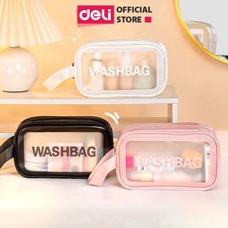 Túi Đựng Mỹ Phẩm Du Lịch Chống Thấm Nước DELI Túi Đựng Đồ Trang Điểm Cá Nhân Trong Suốt WASHBAG cute