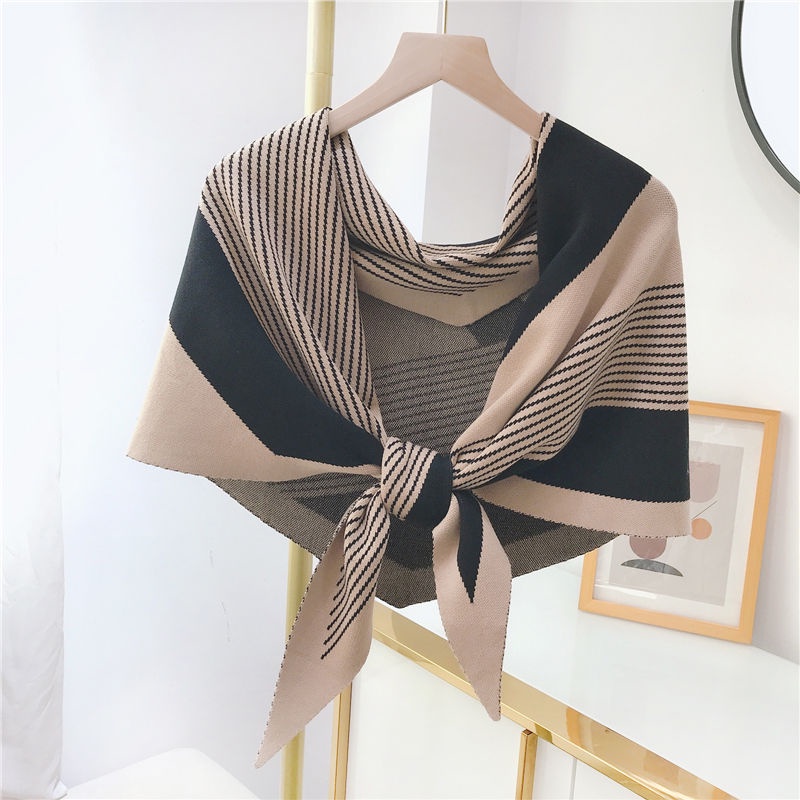 Khăn Choàng Cổ Bằng Len Dệt Kim Thời Trang Mùa Thu Hàng Mới Dành Cho Bạn Nữ
