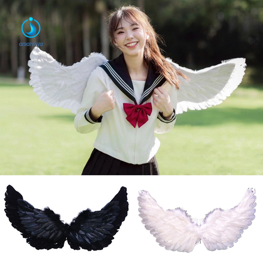 Đôi Cánh Thiên Thần amarniya Có Dây Thun Co Giãn Màu Sáng Để Chụp Ảnh Hóa Trang