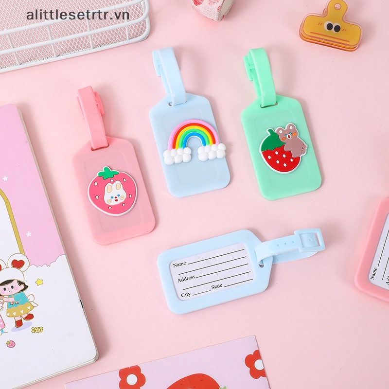 Alittlesetrtr 1 Thẻ Ghi Tên Hành Lý Bằng Nhựa pvc Chống Thấm Nước Họa Tiết Hoạt Hình Sáng Tạo Cho Nam Và Nữ vn