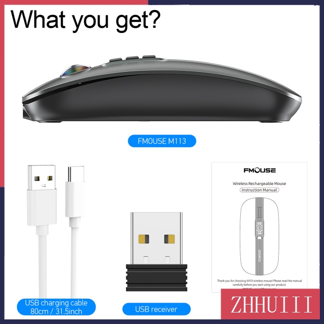 Chuột bluetooth Không Dây jt m113 2.4g / bluetooth 5.1 Chế Độ Kép 2400dpi Cho pc laptop